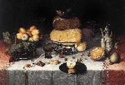 Floris van Dyck Still Life with Cheeses oil painting reproduction